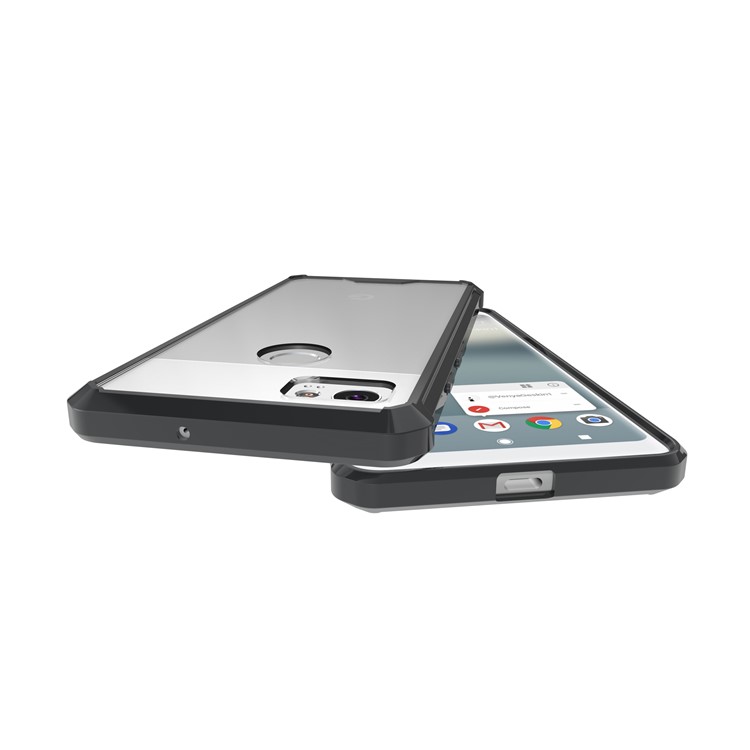 TPU + Transparent Acrylic Protective Mobile Phone Case for Google Pixel 2 XL - Black-7