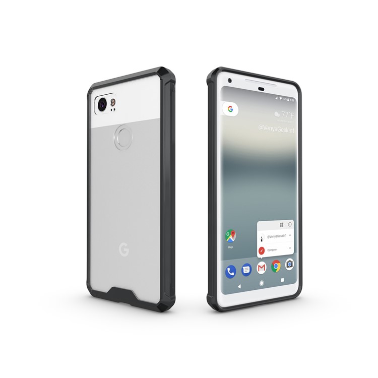 TPU + Transparent Acrylic Protective Mobile Phone Case for Google Pixel 2 XL - Black-8
