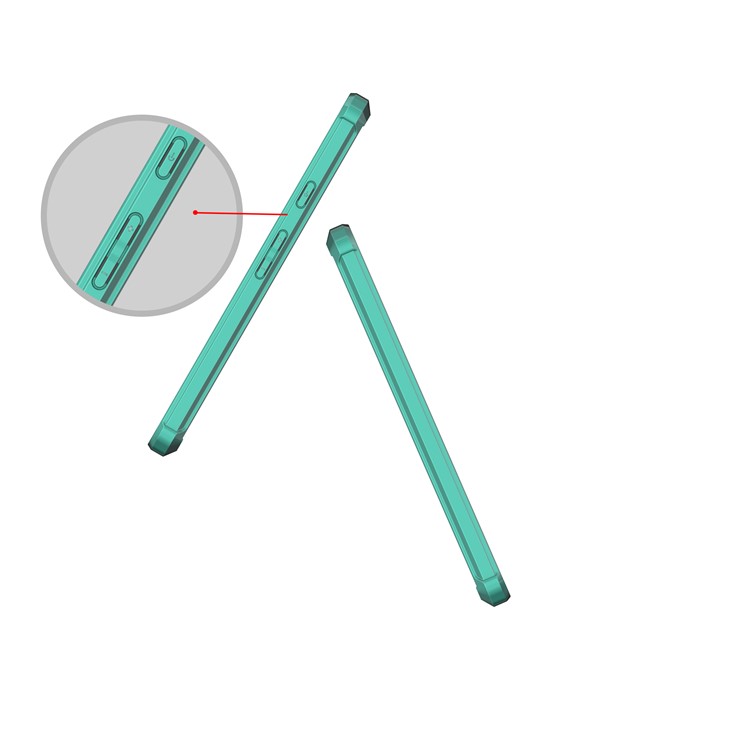 TPU + Transparent Acrylic Phone Accessory Casing Cover for Google Pixel 2 XL - Cyan-9