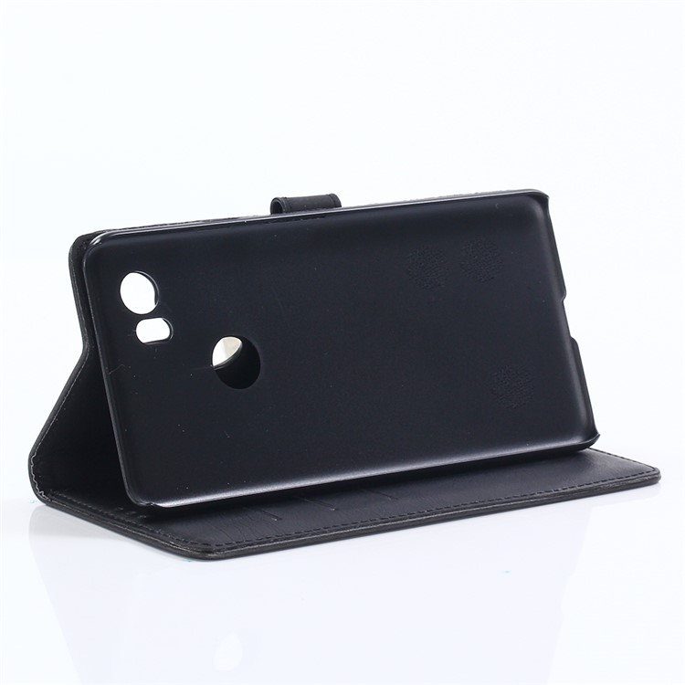 Custodia In Pelle Pazzesca Per Google Pixel 2 - Nero-4