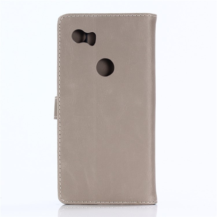 Crazy Horse Wallet Leather Stand Cover for Google Pixel 2 - Khaki-2
