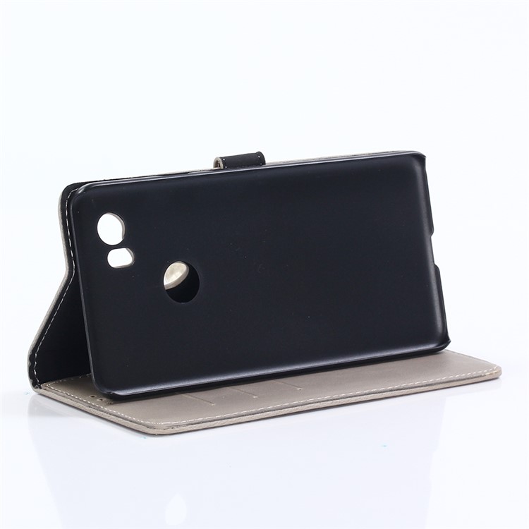 Crazy Horse Wallet Leather Stand Cover for Google Pixel 2 - Khaki-4