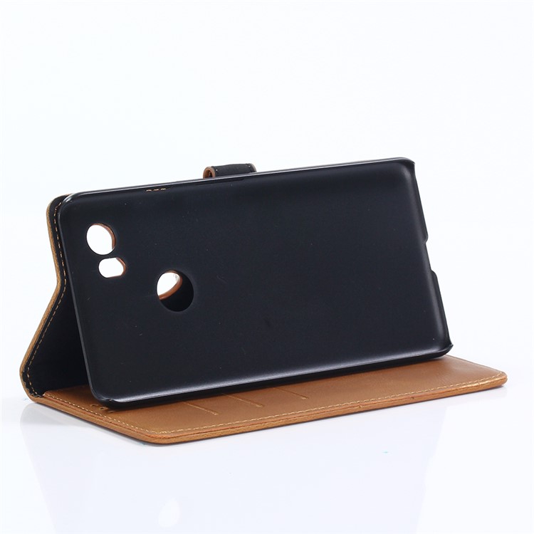 Crazy Horse Magnetic Leather Stand Cover for Google Pixel 2 - Brown-4