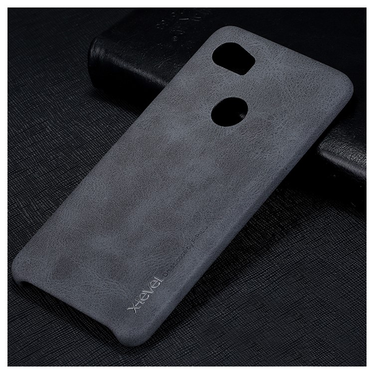 X-LEVEL Vintage Leather Coated PC Mobile Case for Google Pixel 2 XL - Black-1