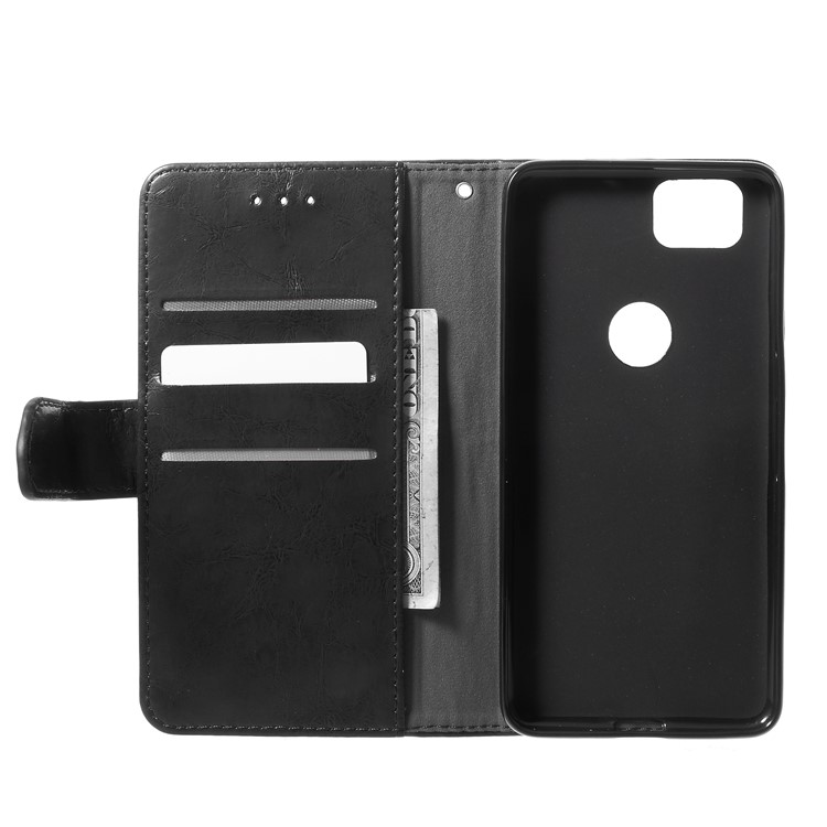 K'TRY Geometric Splicing Series Leather Wallet Case for Google Pixel 2 - Black-6