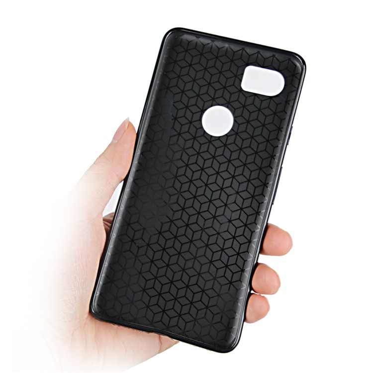 Litchi Texture Flexible TPU Phone Casing for Google Pixel 2 XL - Black-5