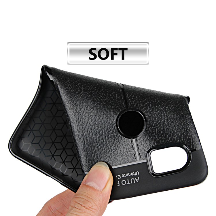 Litchi Texture Flexible TPU Phone Casing for Google Pixel 2 XL - Black-6