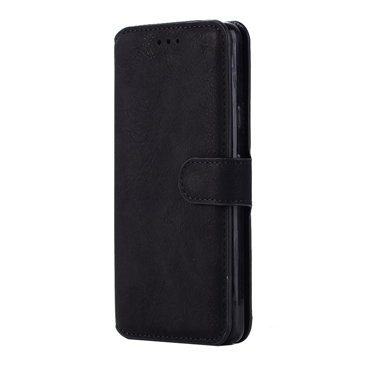 Vintage Matte PU Leather Wallet Stand Case for Google Pixel 2 - Black-2