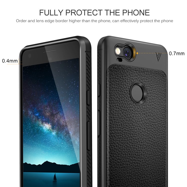 LENUO Gentlemen Series Soft TPU Case for Google Pixel 2 - Black-7