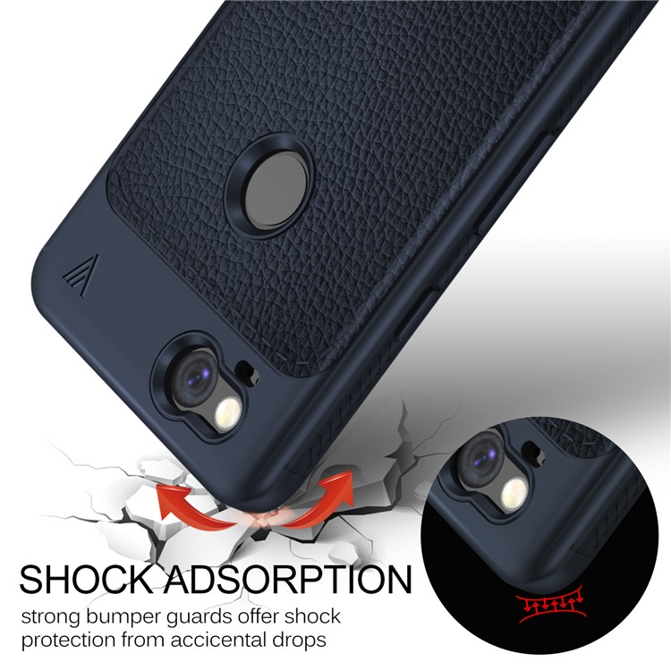 LENUO Gentlemen Series Soft TPU Cover Shell for Google Pixel 2 - Blue-6