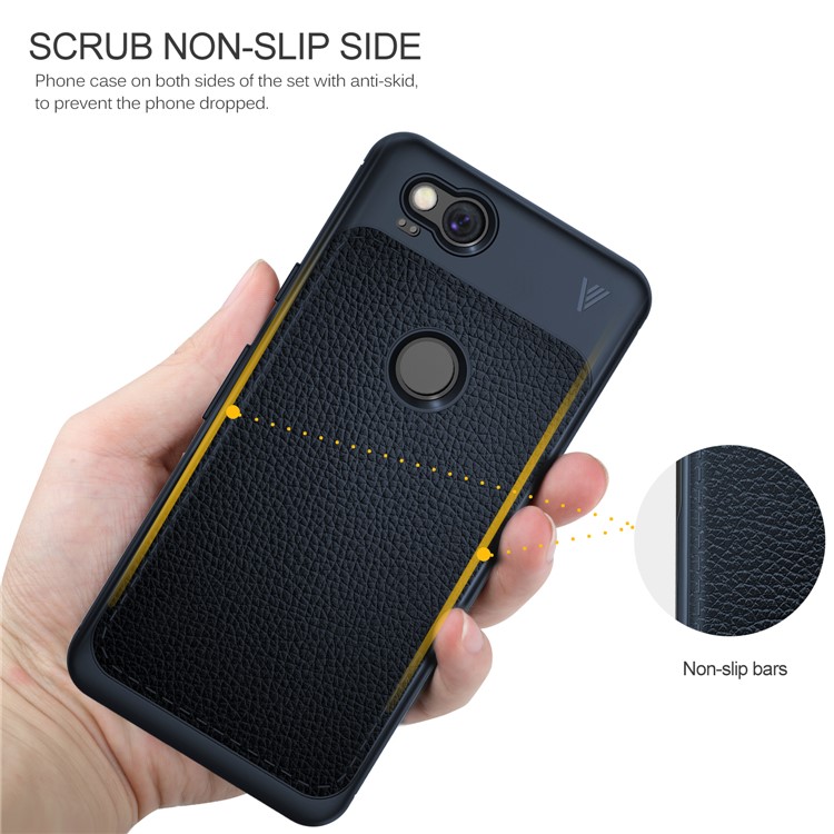 LENUO Gentlemen Series Soft TPU Cover Shell for Google Pixel 2 - Blue-8