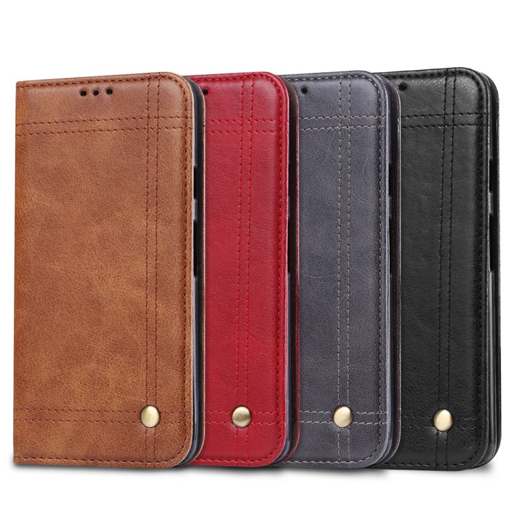 Retro Style Auto-absorbed Wallet Leather Case for Google Pixel 2 - Black-5