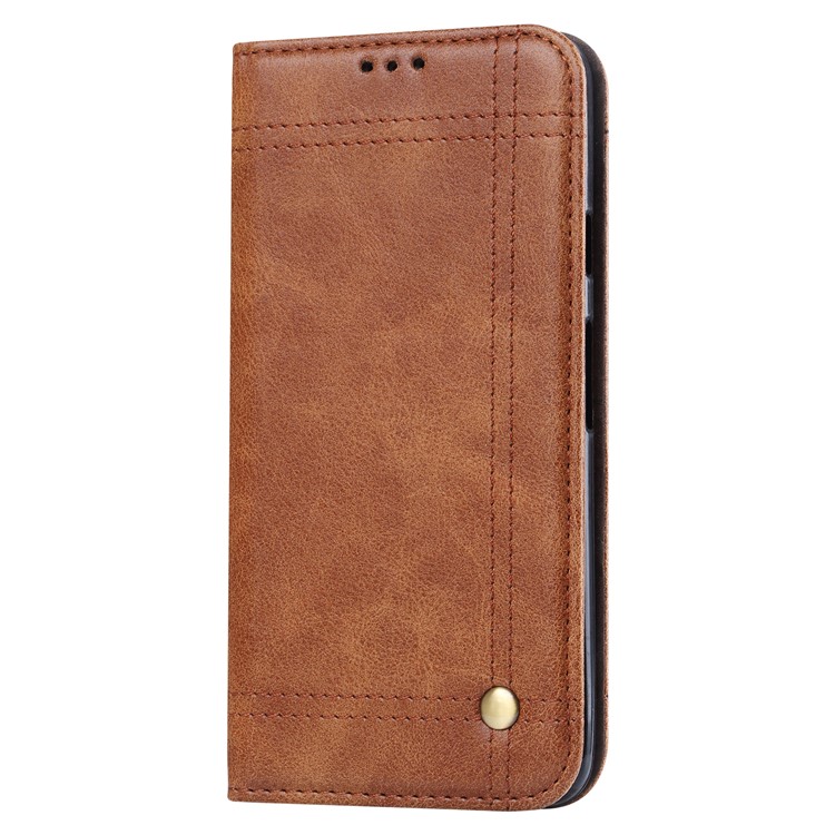 Retro Style Auto-absorbed Wallet Leather Mobile Phone Case for Google Pixel 2 - Brown-3