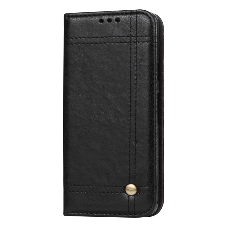 Vintage Leather Wallet Stand Case with Magnetic Adsorption for Google Pixel 2 XL / XL2 - Black-3