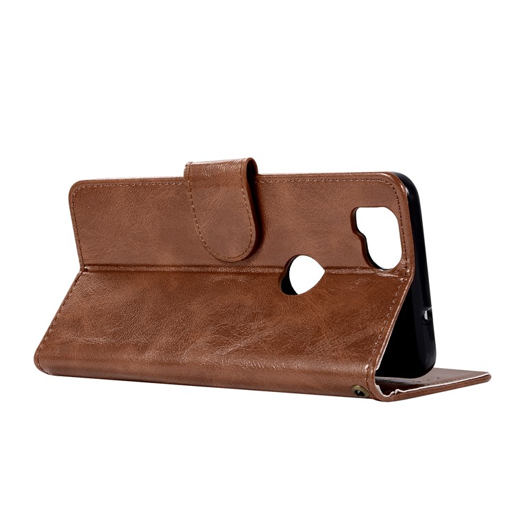 Premium Vintage PU Leather Wallet Stand Cell Phone Case for Google Pixel 2 - Coffee-6