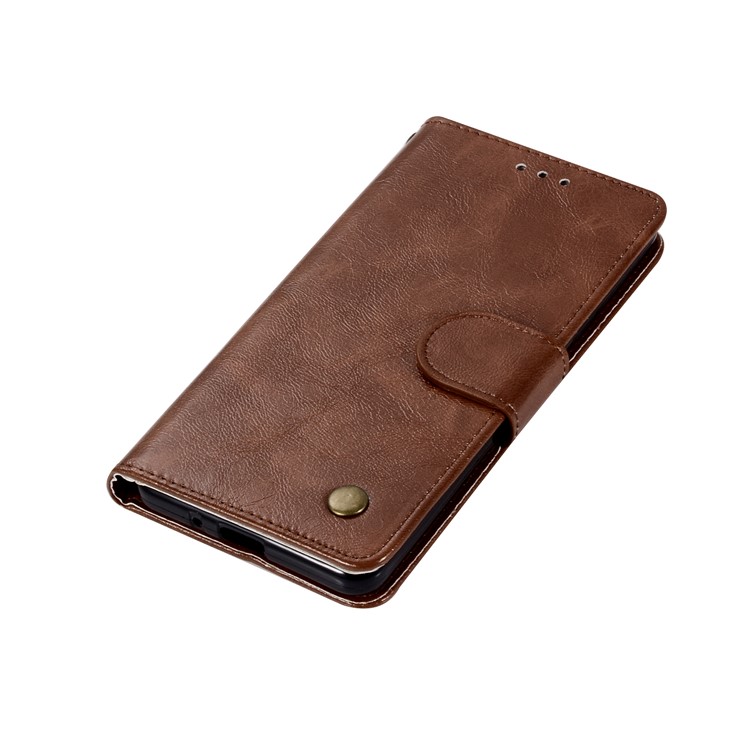 Premium Vintage PU Leather Wallet Stand Cell Phone Case for Google Pixel 2 - Coffee-7