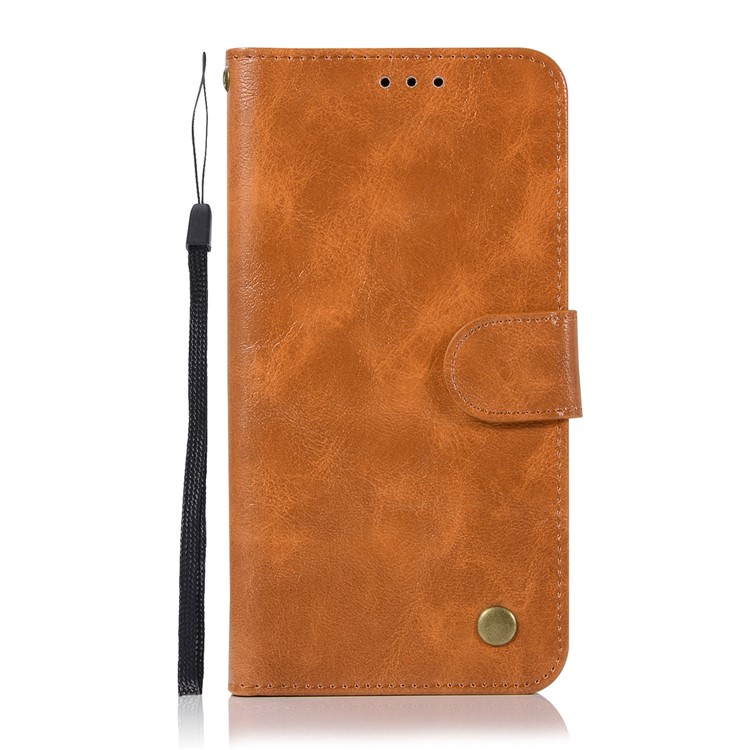 Premium Vintage PU Leather Wallet Stand Casing for Google Pixel 2 XL / XL2 - Brown-2