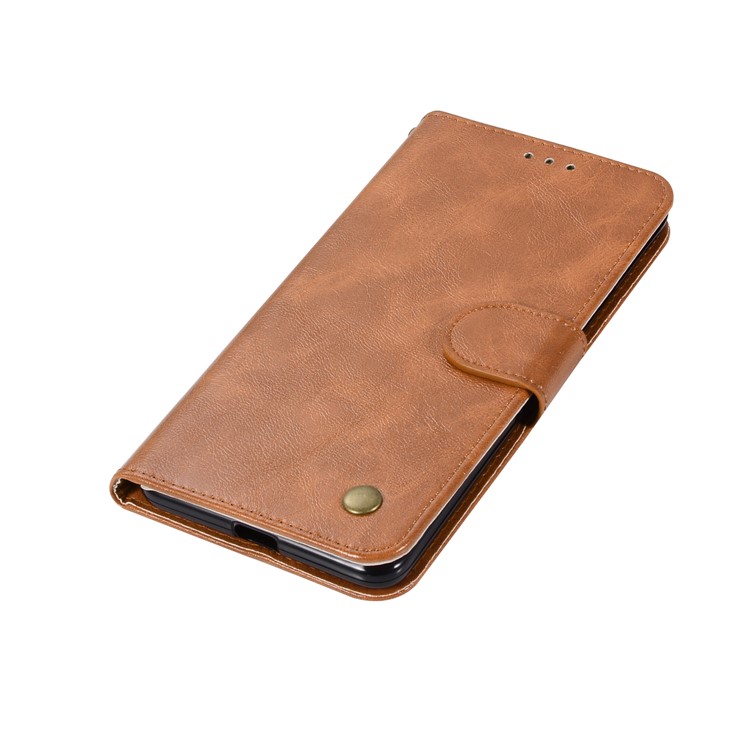 Premium Vintage PU Leather Wallet Stand Casing for Google Pixel 2 XL / XL2 - Brown-7