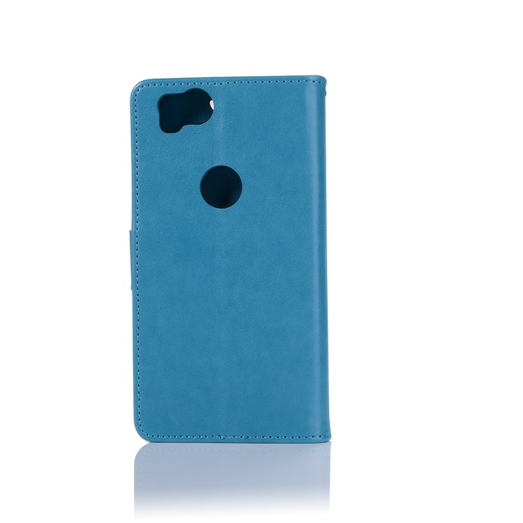 Imprint Dream Catcher Owl Magnetic Wallet PU Leather Stand Cell Phone Cover for Google Pixel 2 - Blue-3
