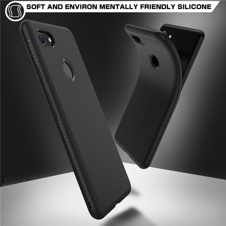 Twill Texture TPU Back Mobile Cover for Google Pixel 3 - Black-2
