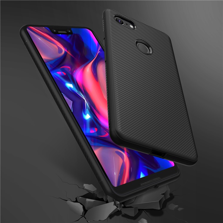 Twill Texture TPU Back Mobile Cover for Google Pixel 3 - Black-5