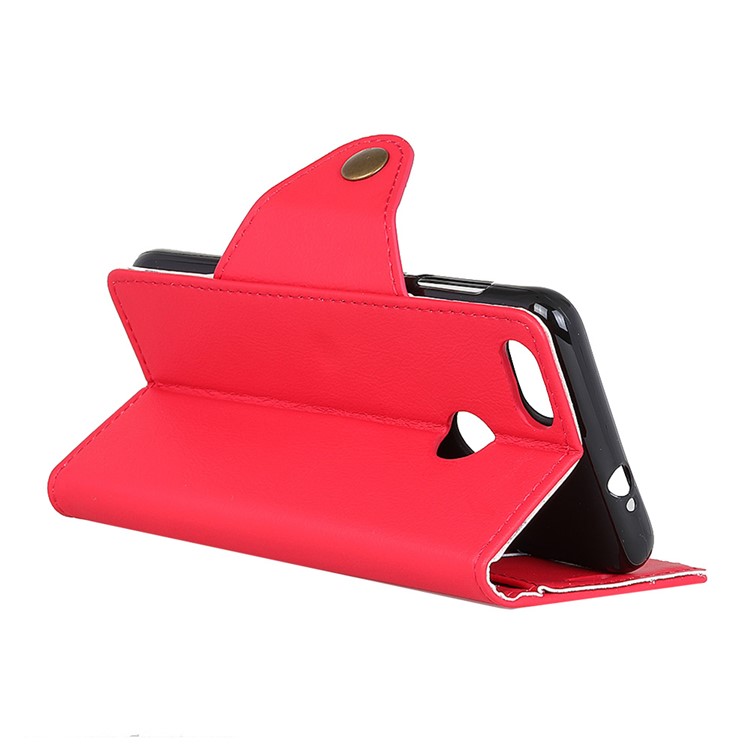 Crazy Horse Textured PU Leather Wallet Phone Shell for Google Pixel 3 XL/XL3 - Red-6
