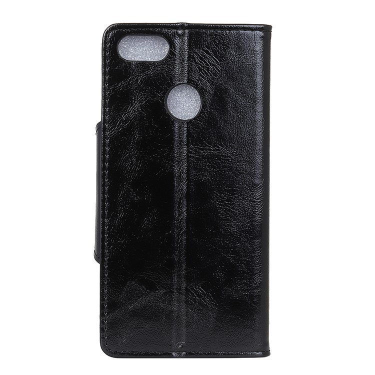 Textured PU Leather Wallet Stand Phone Case for Google Pixel 3 XL/XL3 - Black-2