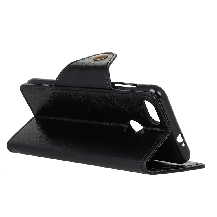 Textured PU Leather Wallet Stand Phone Case for Google Pixel 3 XL/XL3 - Black-4
