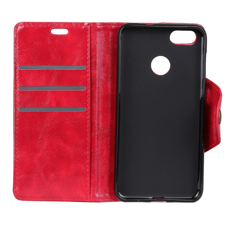 Textured PU Leather Wallet Stand Phone Shell for Google Pixel 3 XL/XL3 - Red-3