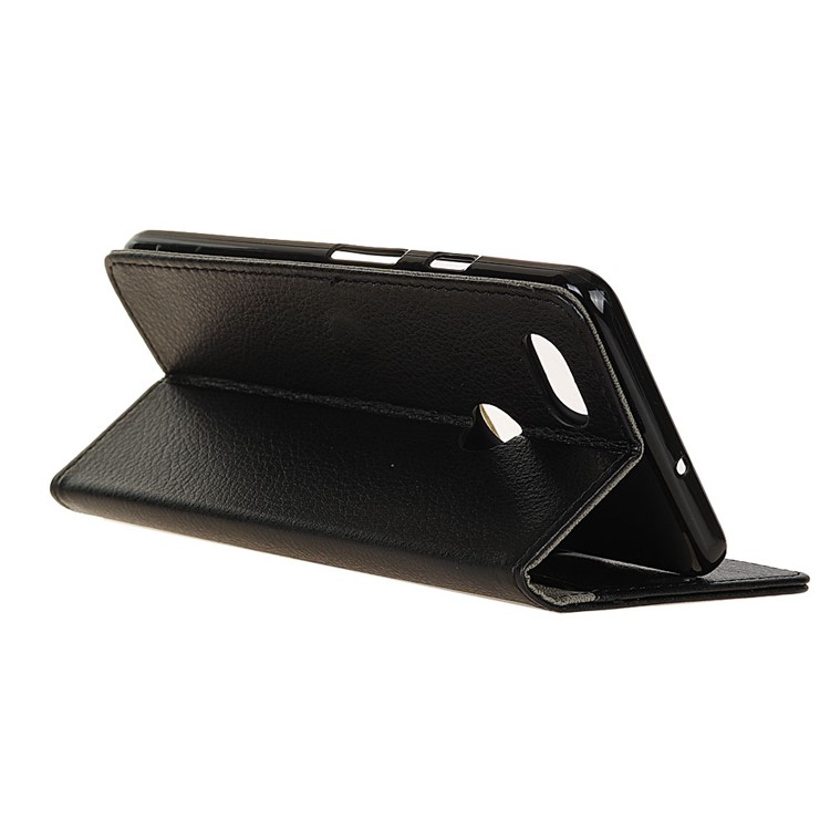 Litchi Skin Wallet Stand Magnetic PU Leather Case for Google Pixel 3 XL / XL3 - Black-6