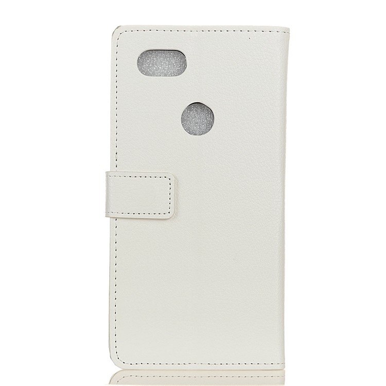 Litchi Skin Wallet Stand Magnetic PU Leather Cover for Google Pixel 3 XL / XL3 - White-4