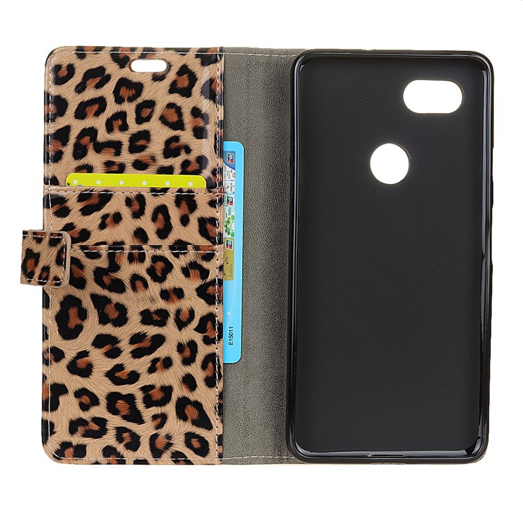 Leopard Pattern Wallet Stand Leather Phone Cover for Google Pixel 3 XL / XL3-4