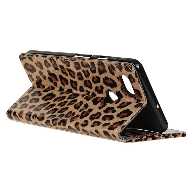 Leopard Pattern Wallet Stand Leather Phone Cover for Google Pixel 3 XL / XL3-5