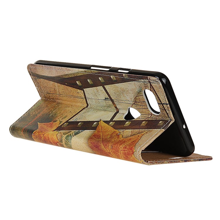 Pattern Printing Stand Wallet Leather Phone Case for Google Pixel 3 XL / XL3 - Eiffel Tower and Maple Leaf-4