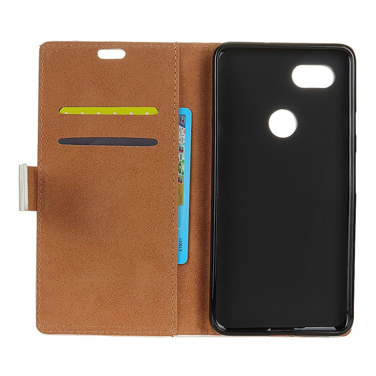 Pattern Printing Stand Wallet Leather Cell Phone Cover for Google Pixel 3 XL / XL3 - Flowers Tree with Fruits-5