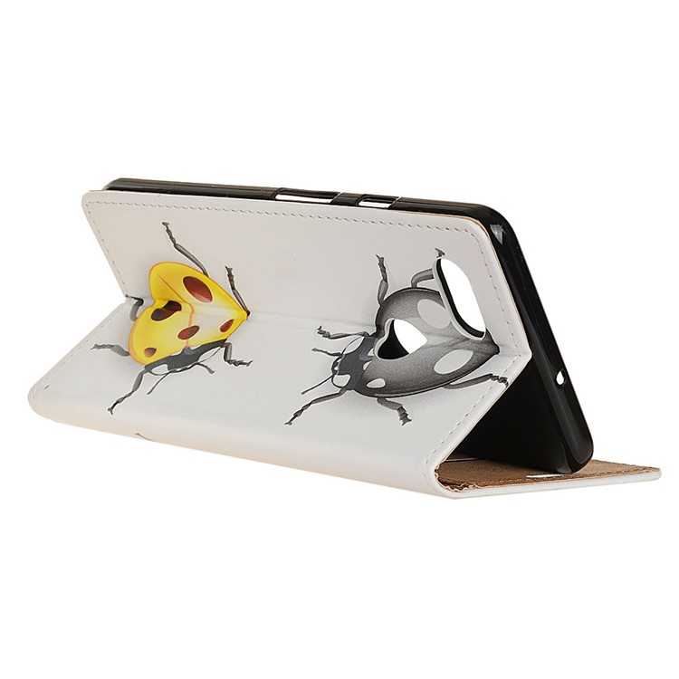 Pattern Printing Stand Wallet Leather Protective Shell for Google Pixel 3 XL / XL3 - Ladybugs-4