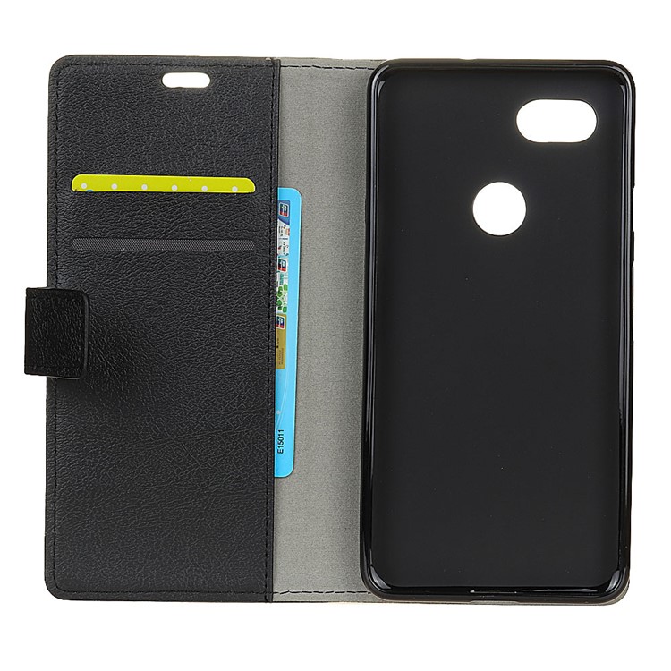 PU Leather Wallet Stand Protective Case for Google Pixel 3 XL / XL3 - Black-3