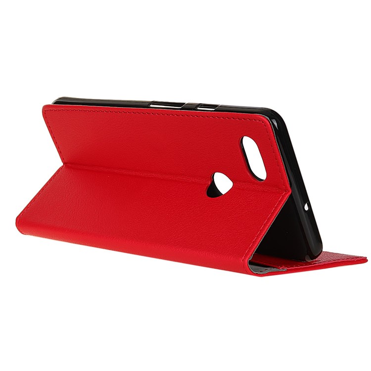 PU Leather Wallet Stand Phone Case for Google Pixel 3 XL / XL3 - Red-3