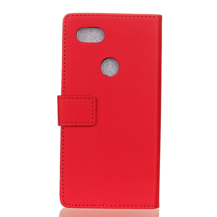 PU Leather Wallet Stand Phone Case for Google Pixel 3 XL / XL3 - Red-5