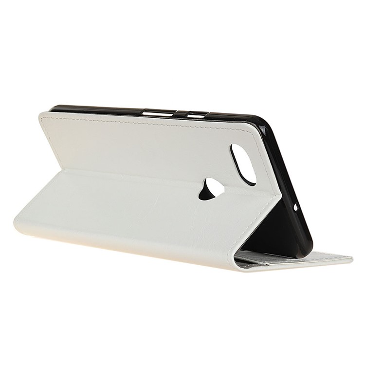 Crazy Horse Texture Wallet Stand Leather Cove Shell for Google Pixel 3 XL / XL3 - White-3