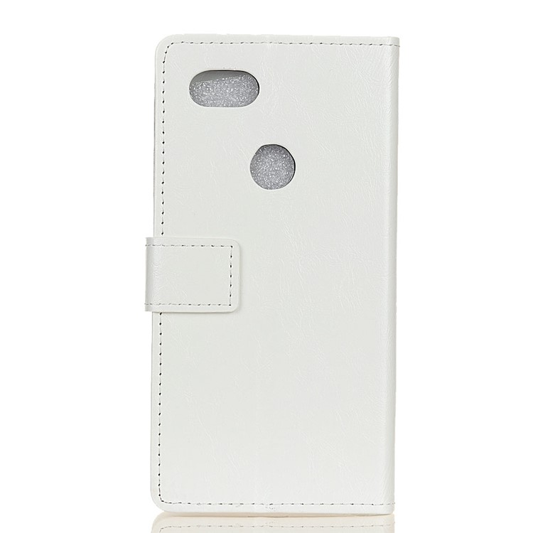 Crazy Horse Texture Wallet Stand Leather Cove Shell for Google Pixel 3 XL / XL3 - White-4