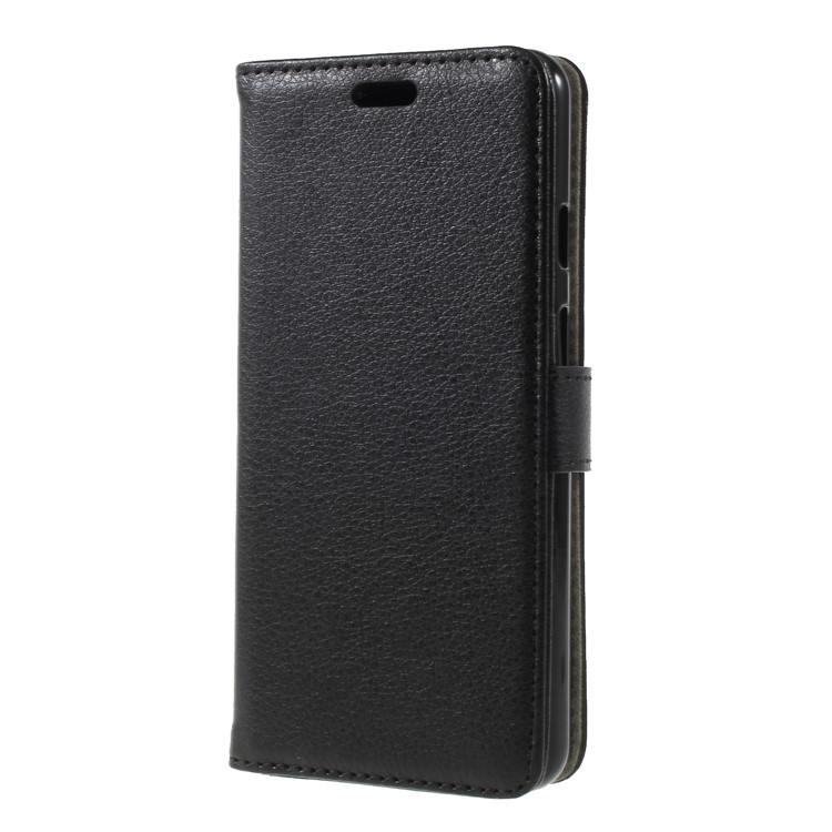 Litchi Texture Wallet Stand Magnetic Leather Mobile Phone Cover for Google Pixel 3 - Black-3