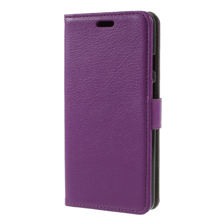 Litchi Texture Wallet Stand Magnetic Leather Protective Case for Google Pixel 3 - Purple-3