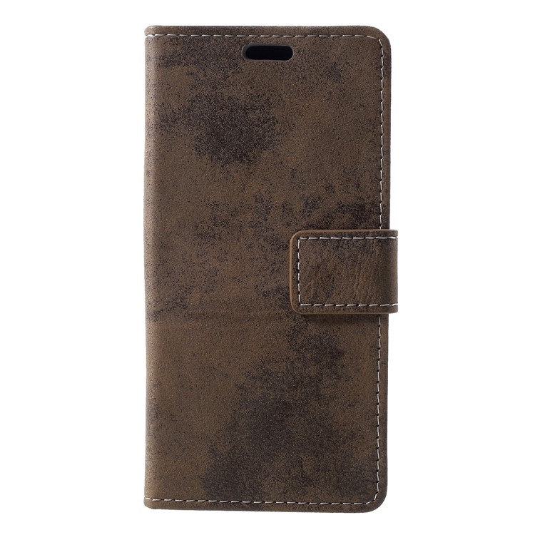 Vintage Style Leather Wallet Case for Google Pixel 3 - Brown-1