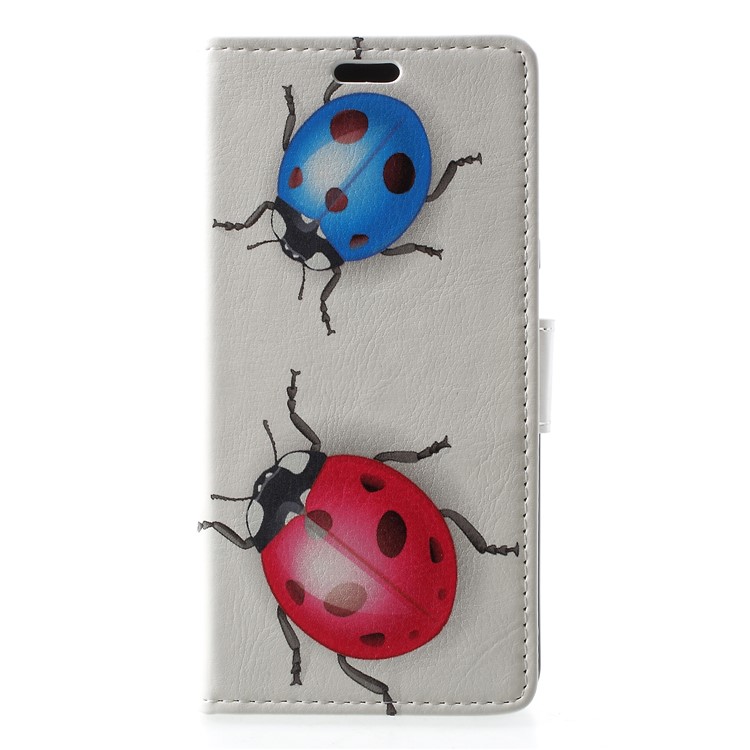 Pattern Printing Leather Wallet Phone Case for Google Pixel 3 - Colored Ladybirds-3