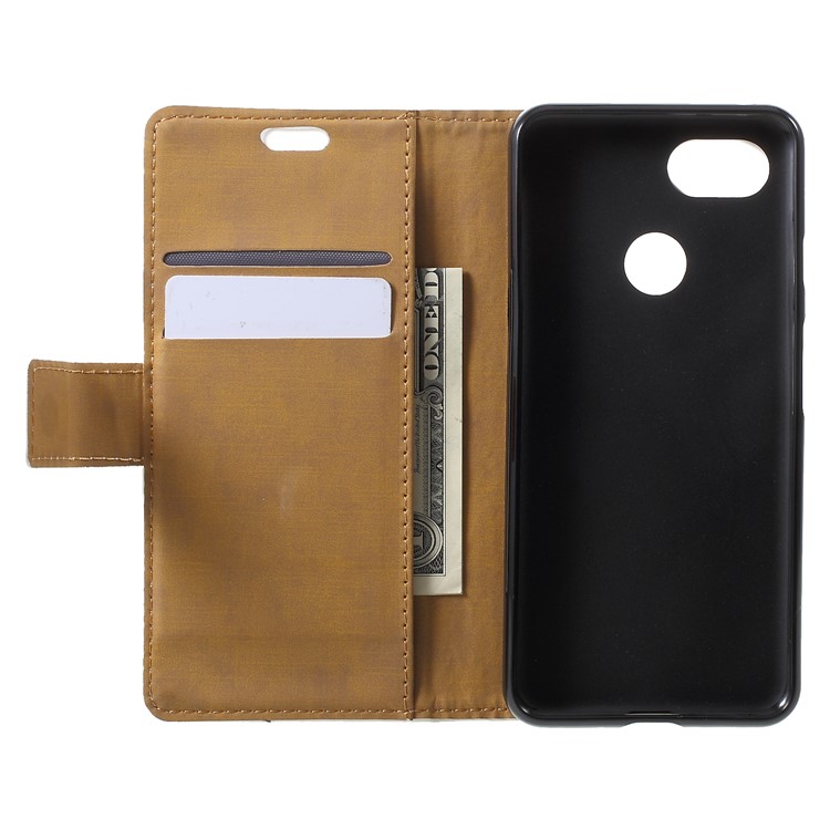 Pattern Printing Leather Wallet Phone Case for Google Pixel 3 - Colored Ladybirds-5
