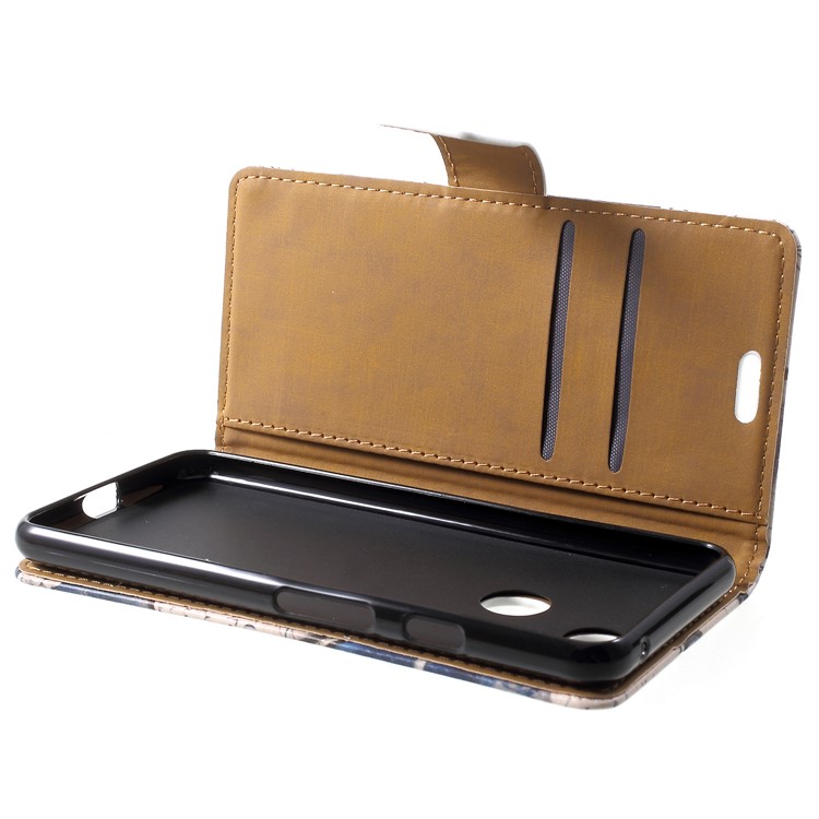 Pattern Printing Leather Wallet Mobile Phone Case for Google Pixel 3 - Eiffel Tower and Quill-pen-5