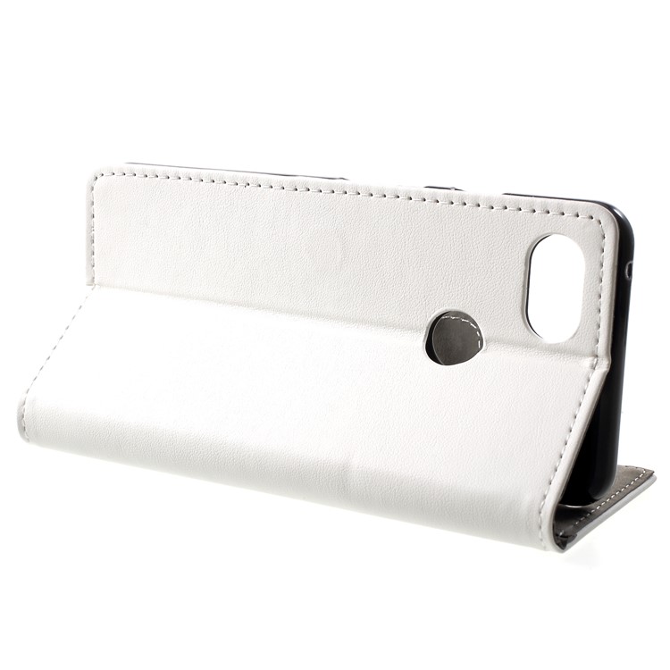 Wallet Leather Stand Phone Case for Google Pixel 3 - White-4