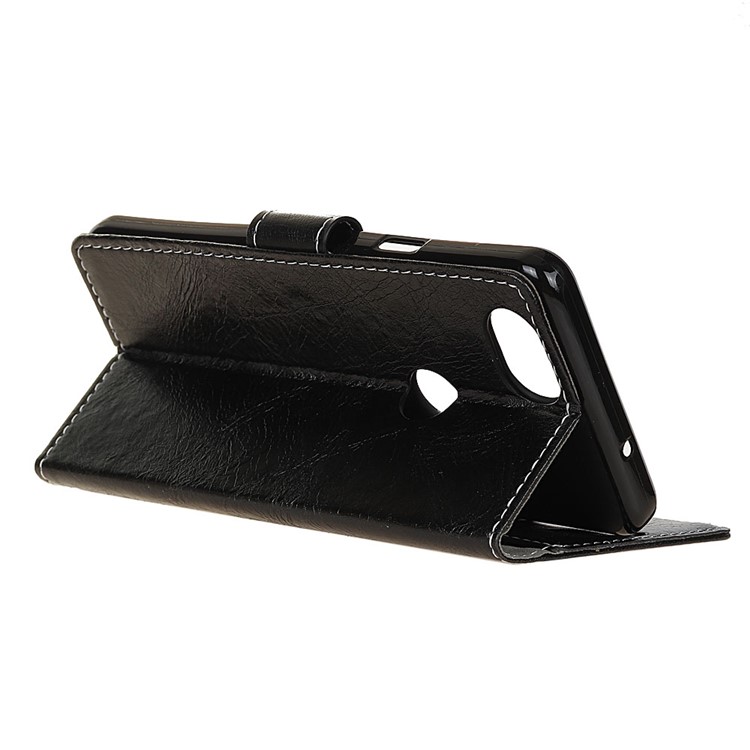 For Google Pixel 3 Vintage Crazy Horse Wallet Leather Phone Case - Black-5
