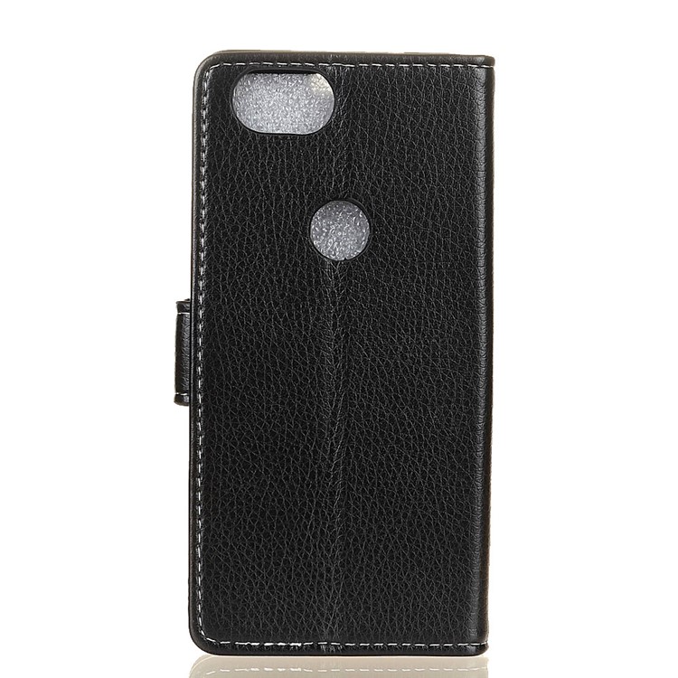 Litchi Texture PU Leather Stand Wallet Flip Shell for Google Pixel 3 - Black-3